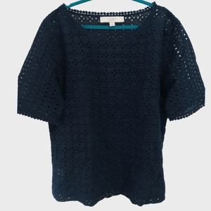 LOFT Top/ Shirt Size XS Color Navy Blue